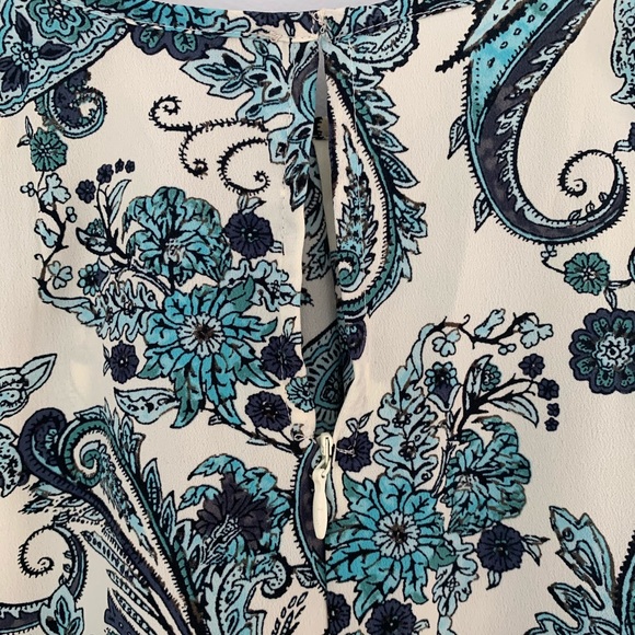 NWT LOFT Blue Paisley Maxi Halter Dress - Picture 5 of 10